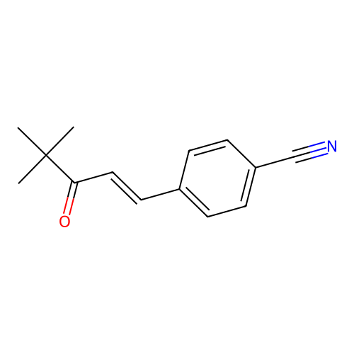 4-(4,4-Dimethyl-3-oxo-1-pentenyl)benzonitrile structure