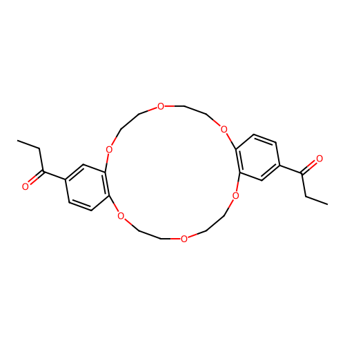1-(13-Propionyl-octahydro-hexaoxa-dibenzo(A,J)cyclooctadecen-2-YL)-propan-1-one structure