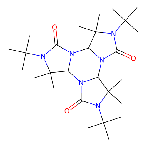 Triimidazo[1,5-a:1',5'-c:1'',5''-e][1,3,5]triazine-1,5,9(2H,6H,10H)-trione, 2,6,10-tris(1,1-dimethylethyl)hexahydro-3,3,7,7,11,11-hexamethyl- structure