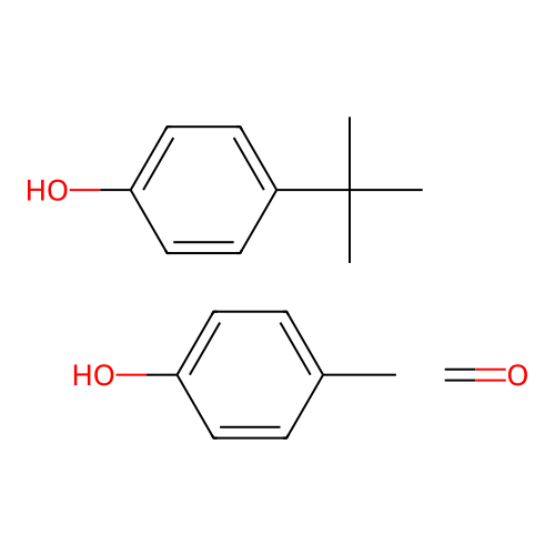 4-Tert-butylphenol;formaldehyde;4-methylphenol structure