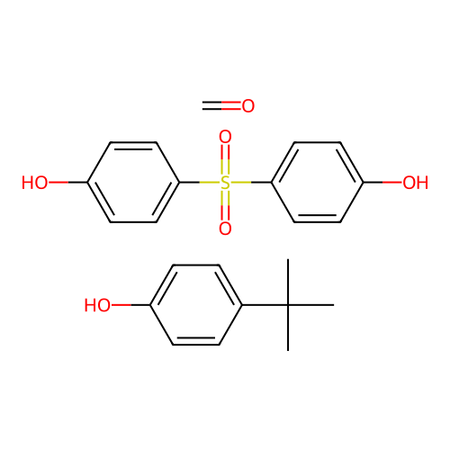 4-Tert-butylphenol;formaldehyde;4-(4-hydroxyphenyl)sulfonylphenol structure