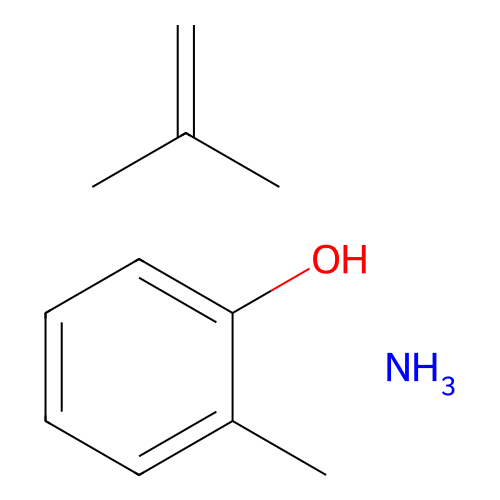 2-Methylphenol--2-methylprop-1-ene--ammonia (1/1/1) structure