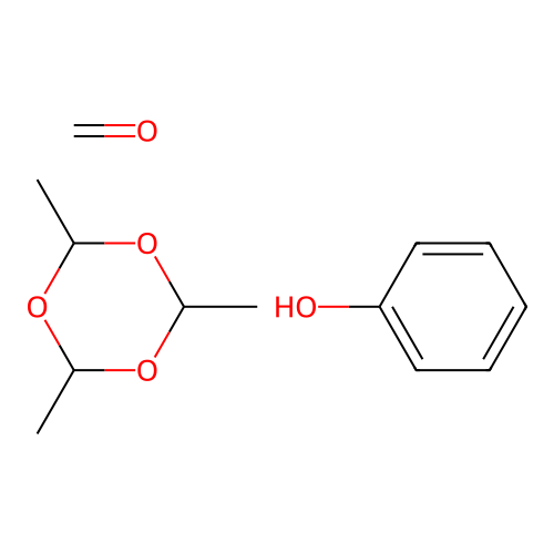 Formaldehyde;phenol;2,4,6-trimethyl-1,3,5-trioxane structure
