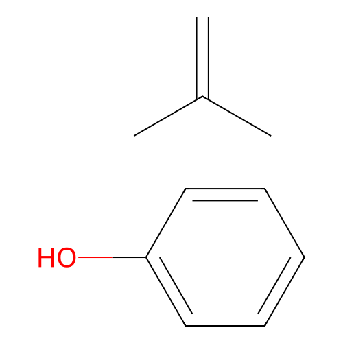 Phenol--2-methylprop-1-ene (1/1) structure