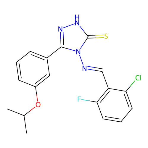 C18H16ClFN4OS structure