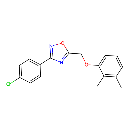 3-(4-Chlorophenyl)-5-[(2,3-dimethylphenoxy)methyl]-1,2,4-oxadiazole structure