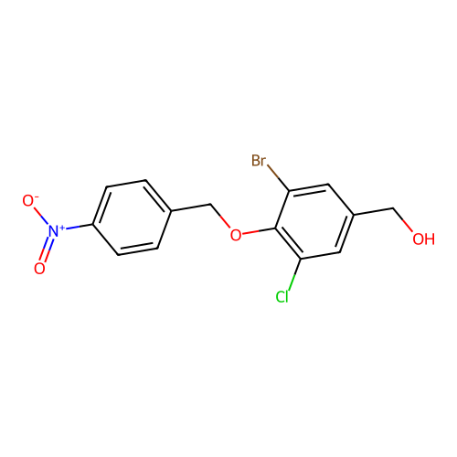{3-Bromo-5-chloro-4-[(4-nitrobenzyl)oxy]phenyl}methanol structure
