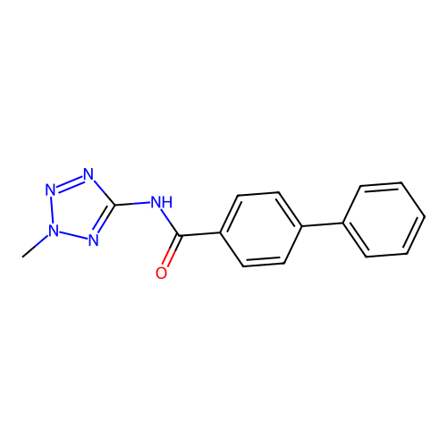 N-(2-methyl-2H-tetrazol-5-yl)biphenyl-4-carboxamide structure