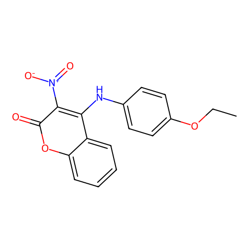 4-((4-ethoxyphenyl)amino)-3-nitro-2H-chromen-2-one structure