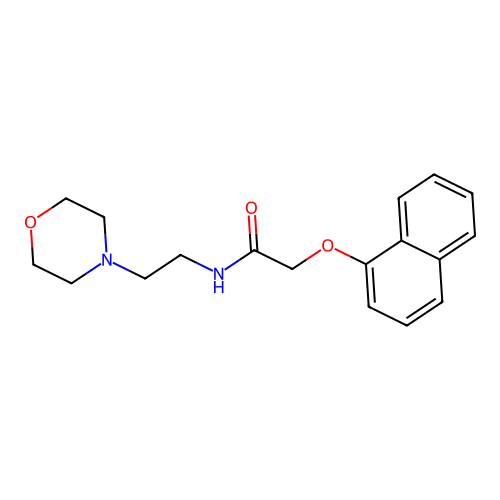 N-(2-morpholin-4-yl-ethyl)-2-(1-naphthyloxy)acetamide structure