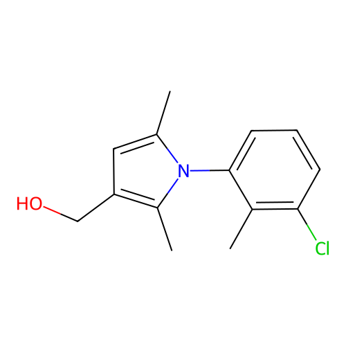 [1-(3-Chloro-2-methylphenyl)-2,5-dimethyl-1h-pyrrol-3-yl]methanol structure
