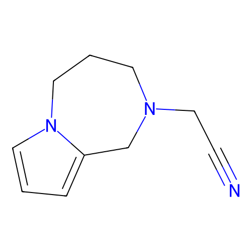 2-(1,3,4,5-Tetrahydropyrrolo[1,2-a][1,4]diazepin-2-yl)acetonitrile structure