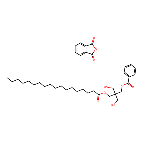 Phthalic anhydride, pentaerythritol polymer, benzoate stearate structure