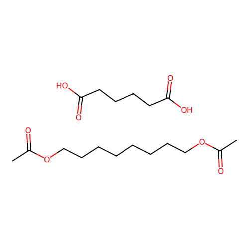 Hexanedioic acid--octane-1,8-diyl diacetate (1/1) structure