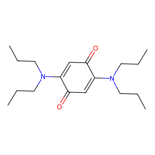 2,5-Bis(dipropylamino)cyclohexa-2,5-diene-1,4-dione structure