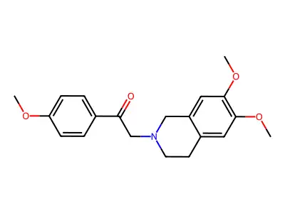 2-(3,4-Dihydro-6,7-dimethoxy-2(1H)-isoquinolinyl)-1-(4-methoxyphenyl)ethanone structure