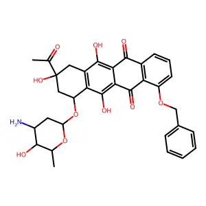 4-Phenylmethoxydaunorubicin structure