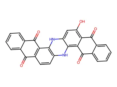 5,9,14,18-Anthrazinetetrone, 6,15-dihydro-8-hydroxy- structure