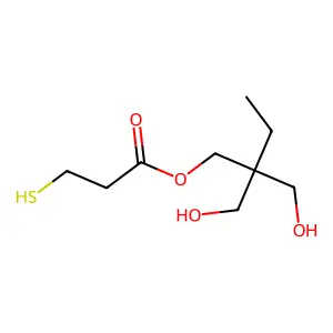 2,2-Bis(hydroxymethyl)butyl 3-mercaptopropionate structure