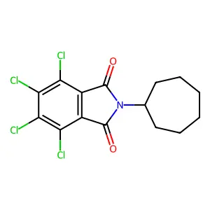 1H-Isoindole-1,3(2H)-dione, 4,5,6,7-tetrachloro-2-cycloheptyl- structure