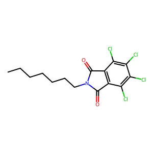 1H-Isoindole-1,3(2H)-dione, 4,5,6,7-tetrachloro-2-heptyl- structure