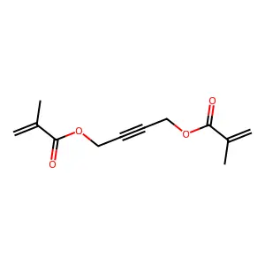 2-Propenoic acid, 2-methyl-, 1,1'-(2-butyne-1,4-diyl) ester structure