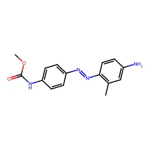 Carbamic acid, N-(4-(2-(4-amino-2-methylphenyl)diazenyl)phenyl)-, methyl ester structure