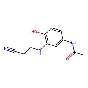 Acetamide, N-[3-[(2-cyanoethyl)amino]-4-hydroxyphenyl]- structure