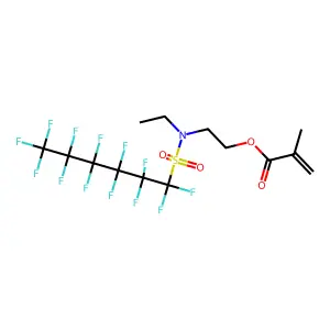 2-(Ethyl((tridecafluorohexyl)sulphonyl)amino)ethyl methacrylate structure