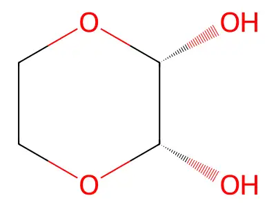 1,4-Dioxane-2,3-diol, cis- structure
