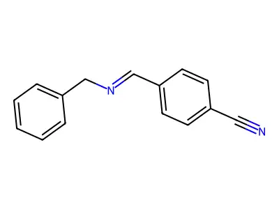 Benzonitrile, 4-[[(phenylmethyl)imino]methyl]- structure