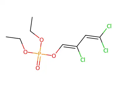 2,4,4-Trichlorobutadienyl diethyl phosphate structure