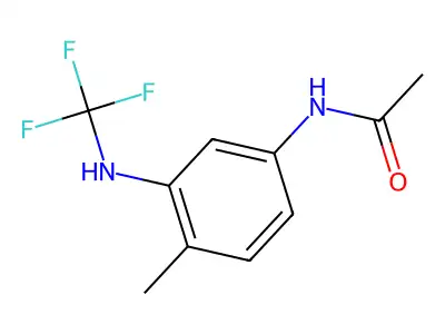 N-(4-Methyl-3-((trifluoromethyl)amino)phenyl)acetamide structure