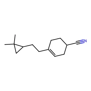 3-Cyclohexene-1-carbonitrile, 4-(2-(2,2-dimethylcyclopropyl)ethyl)- structure