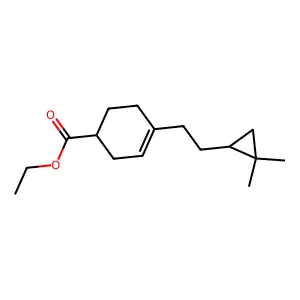 Ethyl 4-[2-(2,2-dimethylcyclopropyl)ethyl]cyclohex-3-ene-1-carboxylate structure