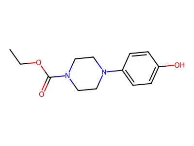 Ethyl 4-(4-hydroxyphenyl)piperazine-1-carboxylate structure