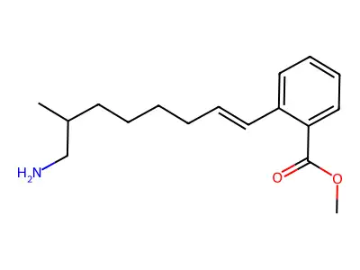 Methyl 2-(8-amino-7-methyloct-1-enyl)benzoate structure