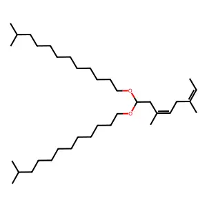 Isotridecane, 1,1'-[(3,6-dimethyl-2,6-octadienylidene)bis(oxy)]bis- structure