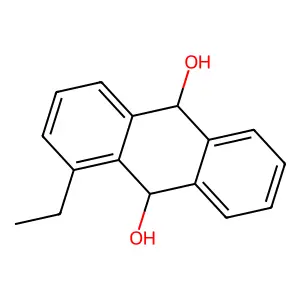 9,10-Anthracenediol, ethyl-9,10-dihydro- structure