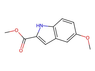 1H-Indole-2-carboxylic acid, 5-methoxy-, methyl ester structure