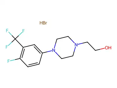 1-Piperazineethanol, 4-(4-fluoro-3-(trifluoromethyl)phenyl)-, monohydrobromide structure