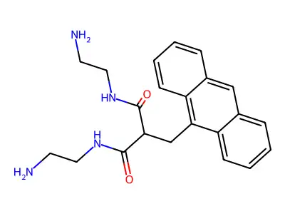 N,N'-Bis(2-aminoethyl)-9-anthrylmethylmalonamide structure