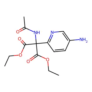 Diethyl 2-acetamido-2-(5-aminopyridin-2-yl)propanedioate structure