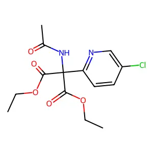 Diethyl acetamido(5-chloropyridin-2-yl)propanedioate structure