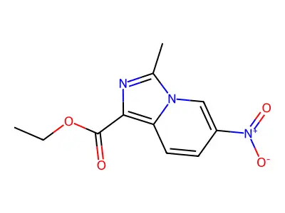 Ethyl 3-methyl-6-nitroimidazo[1,5-a]pyridine-1-carboxylate structure