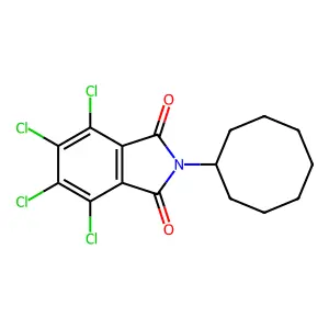 1H-Isoindole-1,3(2H)-dione, 4,5,6,7-tetrachloro-2-cyclooctyl- structure