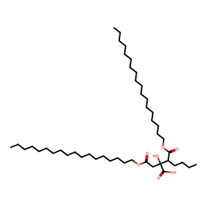 1,2,3-Propanetricarboxylic acid, 2-hydroxy-, 1-butyl 2,3-dioctadecyl ester structure