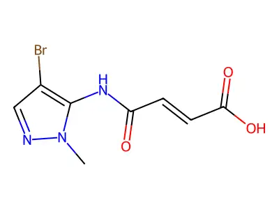 2-Butenoic acid, 4-[(4-bromo-1-methyl-1H-pyrazol-5-YL)amino]-4-oxo- structure