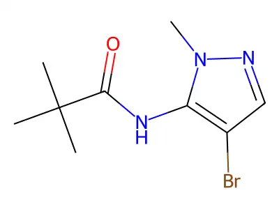 N-(4-Bromo-1-methyl-1H-pyrazol-5-yl)pivalamide structure