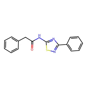 2-phenyl-N-(3-phenyl-1,2,4-thiadiazol-5-yl)acetamide structure